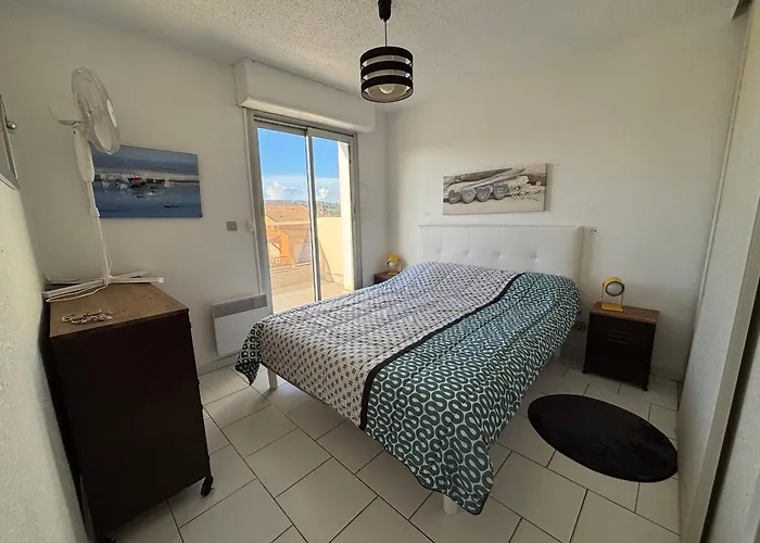 T4 En Front De Pour 6 Pers Avec Climatisation Et Parking A Narbonne-plage - Fr-1-795-58 * Narbonne