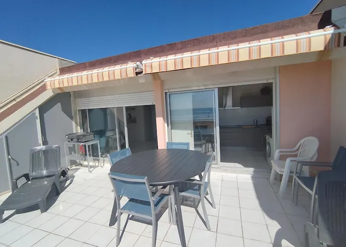 Apartman T4 En Front De Pour 6 Pers Avec Climatisation Et Parking A Narbonne-plage - Fr-1-795-58 *